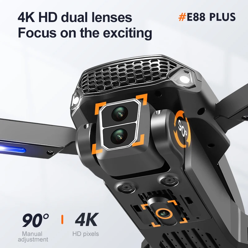 New E88 Plus Quadcopter Drone: - đánh giá và giá Drone Camera 4K